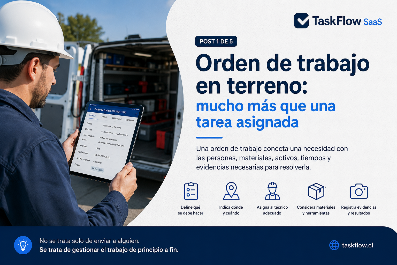 Orden de trabajo en terreno: mucho más que una tarea asignada